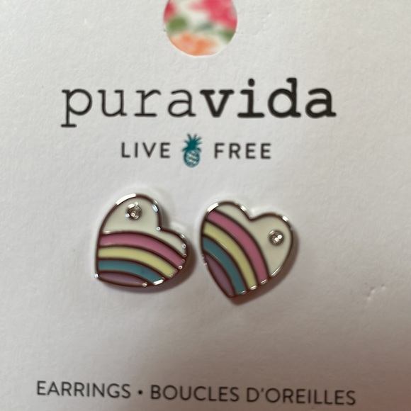 Pura Vida Heart Earrings 💖NEW💖 - Picture 3 of 7